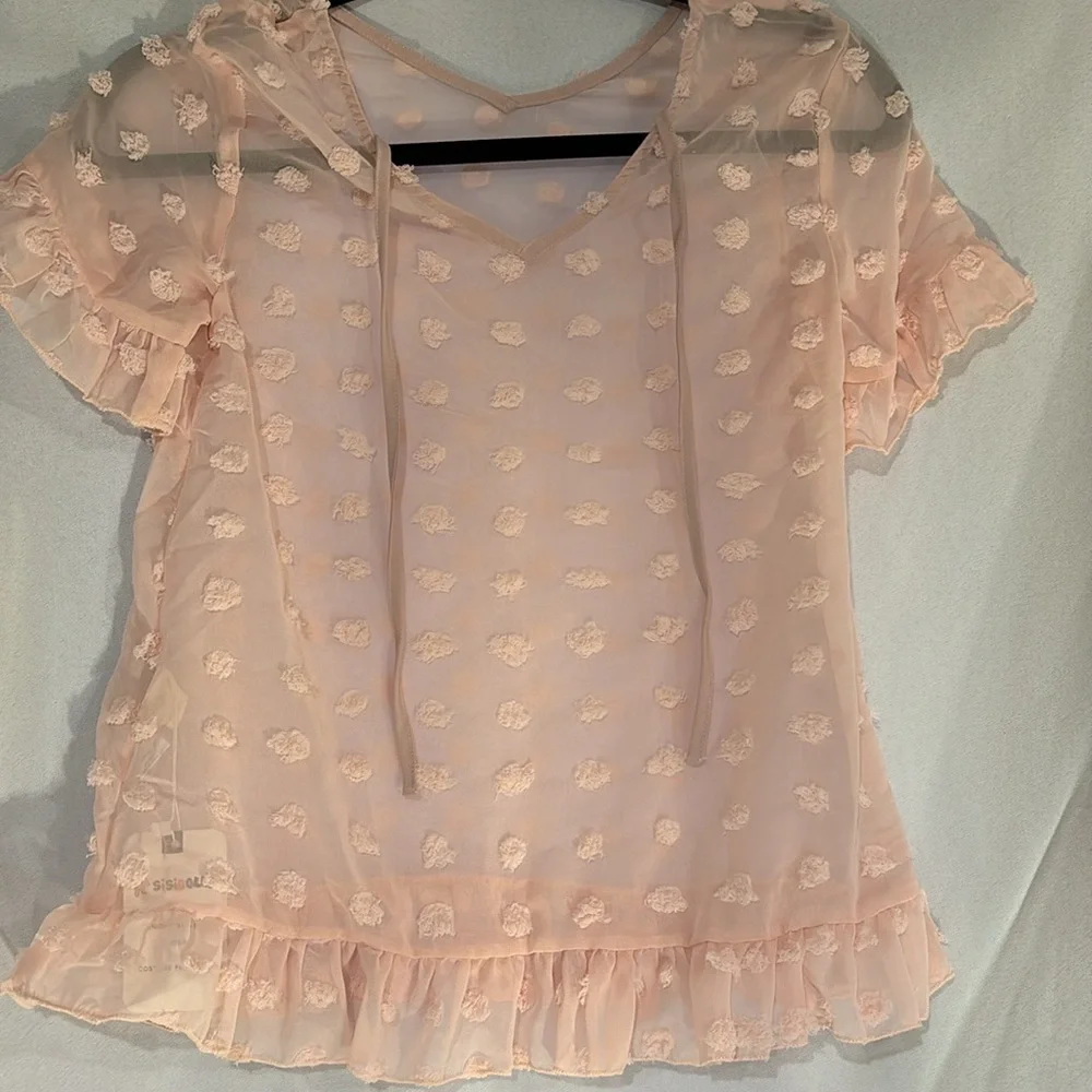 Girls Chiffon Swim Cover Up Swiss Dot Sheer Beach Wraps 3-12 Yrs Kids Pink, 5-6Y